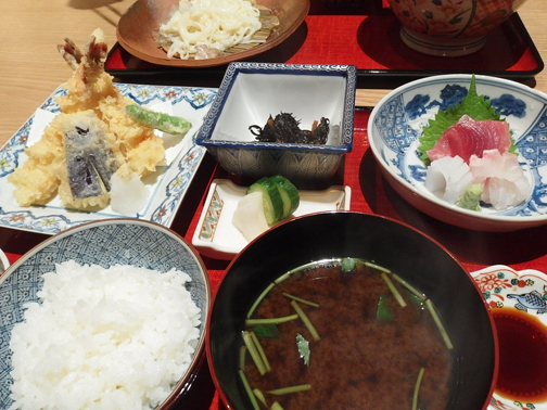 紀尾井町 ささ樹 ランチ 天ぷらお刺身御膳
